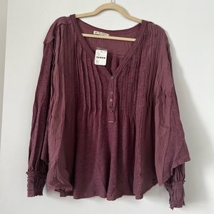 NWT Free People purple bohemian top